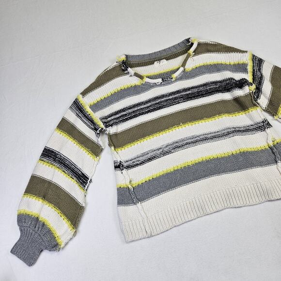 Lou & Grey Anthropologie Sweater Cashmere Wool Chunky Knit Balloon Sleeve XS - Picture 8 of 16